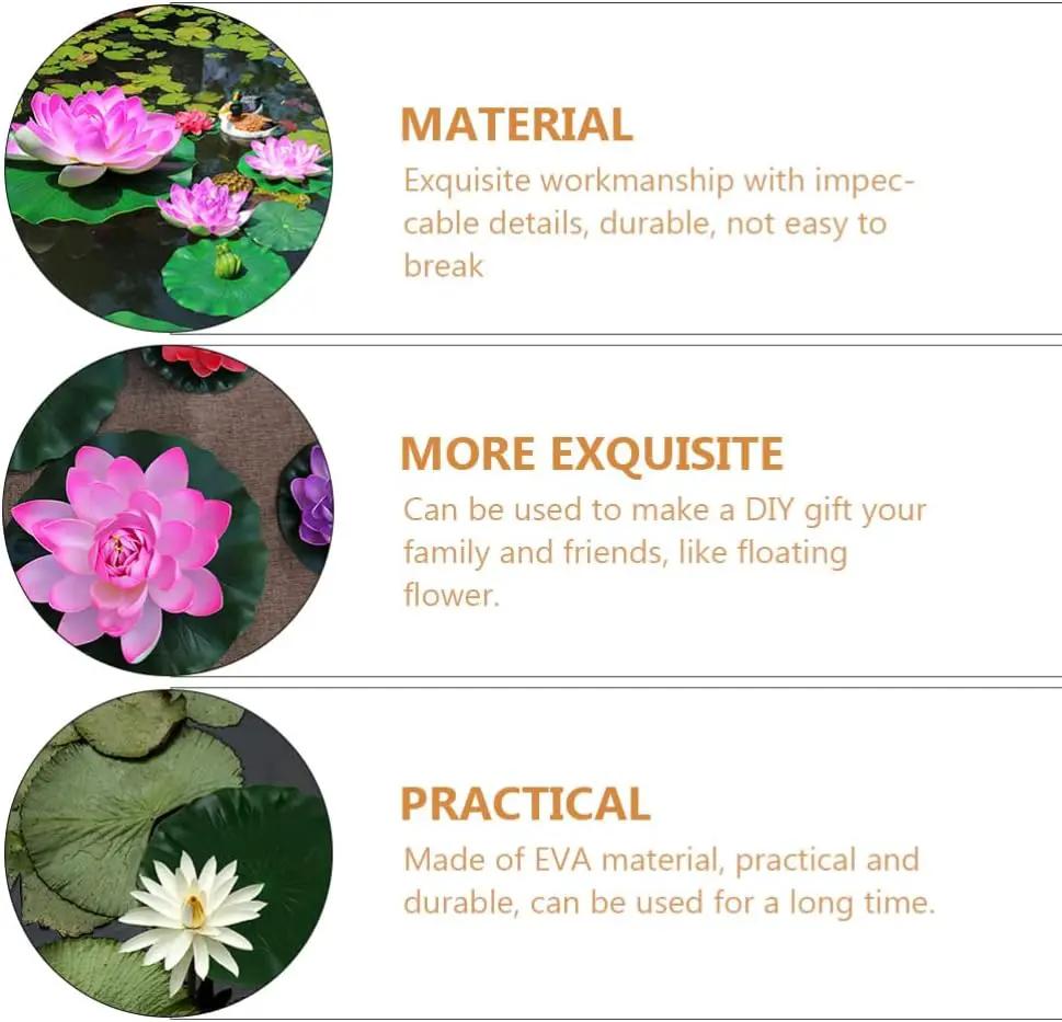 DOITOOL 3Pcs Artificial Floating Foam Lotus Leaves 23.6 Inch Large Artificial Water Lily Pads Ornaments for Patio Fish Pond Pool Aquarium Decor, Green by GreenHaven Gardens