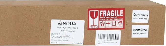 HQUA-OWS-12Q Quartz Sleeve for OWS 12GPM Water Purifier, 2Pack, 6 O-Rings Included. by GreenHaven Gardens