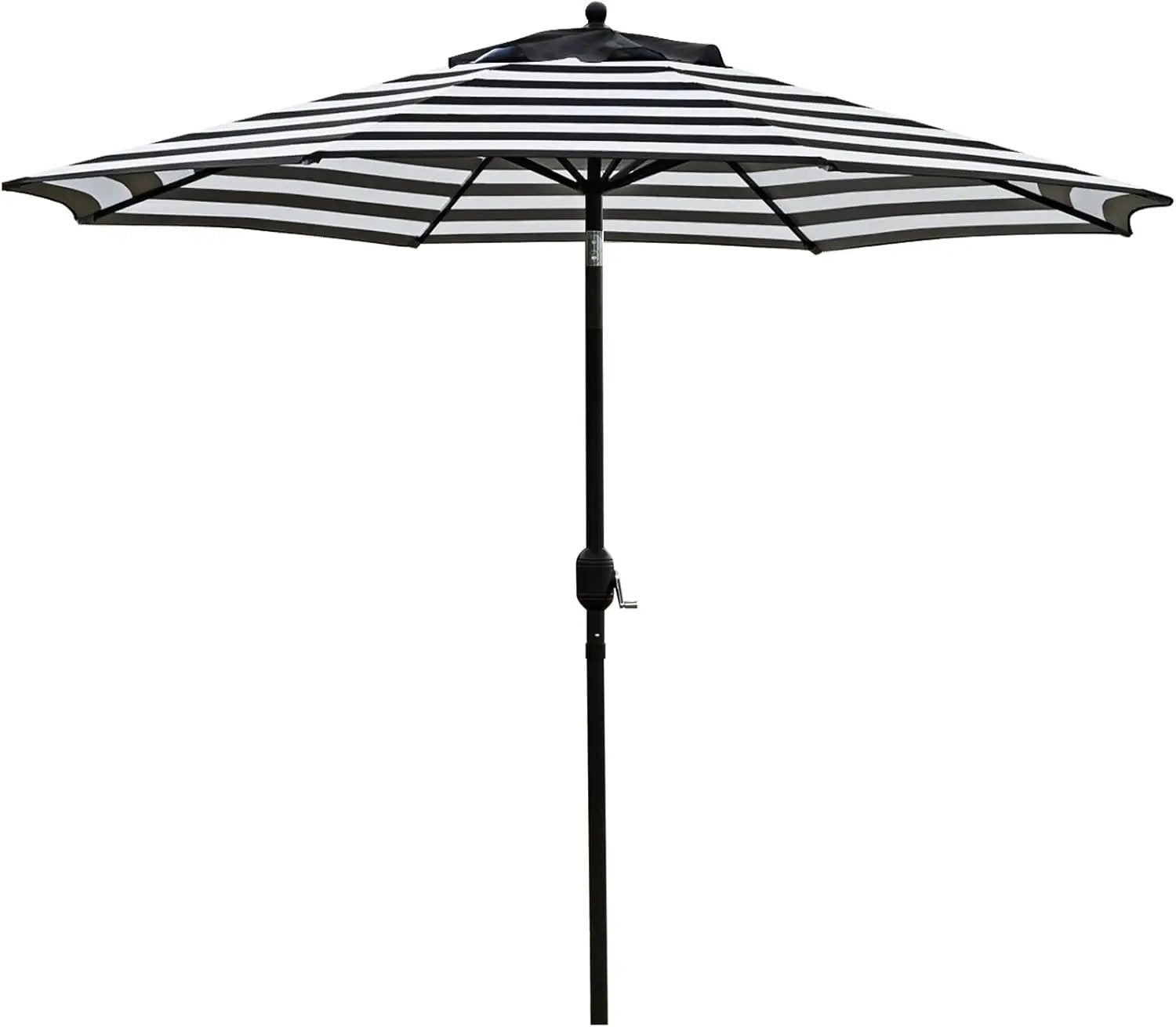 Sunnyglade 9' Patio Umbrella Outdoor Table Umbrella with 8 Sturdy Ribs (Black and White) by GreenHaven Gardens