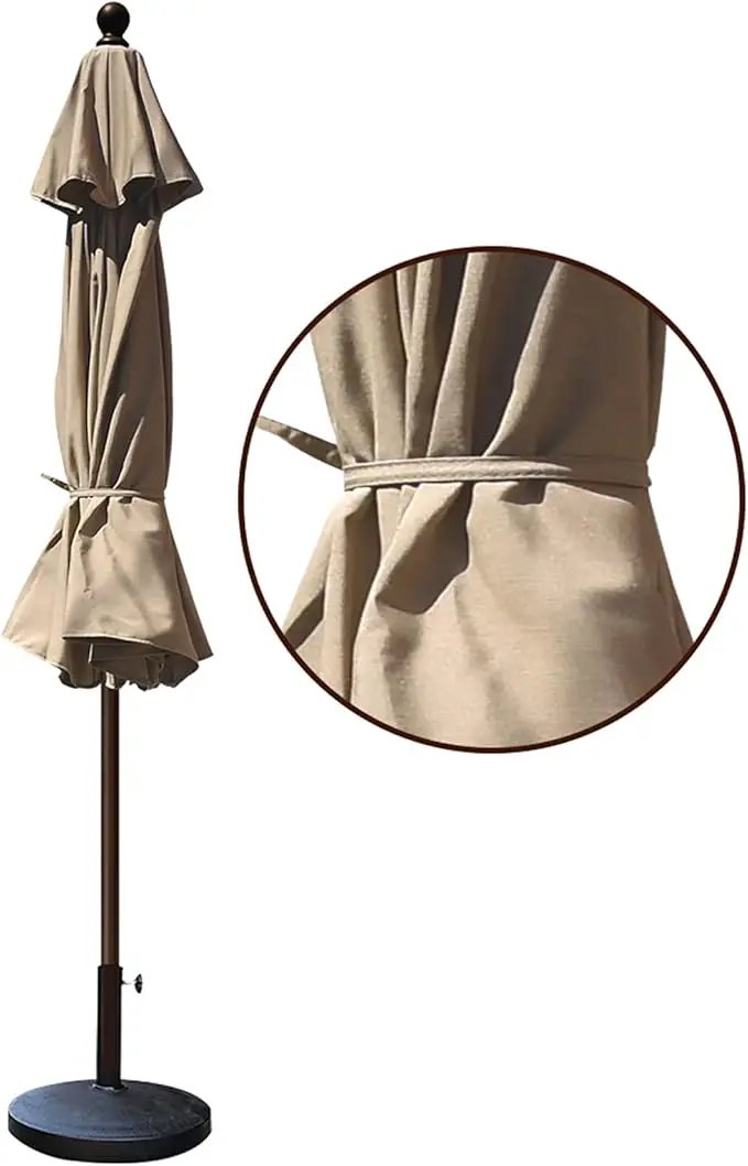 EliteShade USA 10-Year-Non-Fading 9Ft Market Umbrella Patio Umbrella Outdoor Table Umbrella with Ventilation, Heather Beige by GreenHaven Gardens