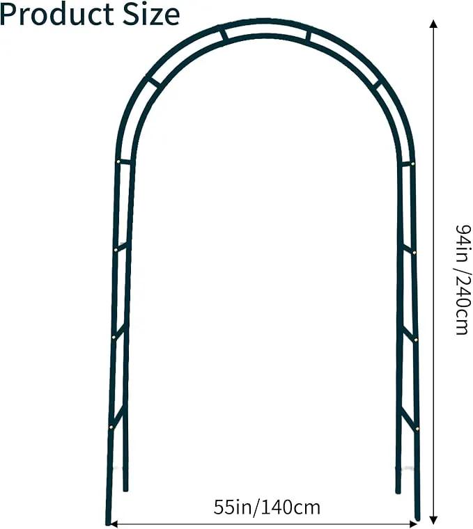 RUBFAC Metal Garden Arch, Wedding & Event Decoration, Garden Trellis for Climbing Plants, Assemble Freely 2 Sizes for Various Climbing Plant Roses Vines Bridal Party Decoration, Army Green, 1 Pack by GreenHaven Gardens