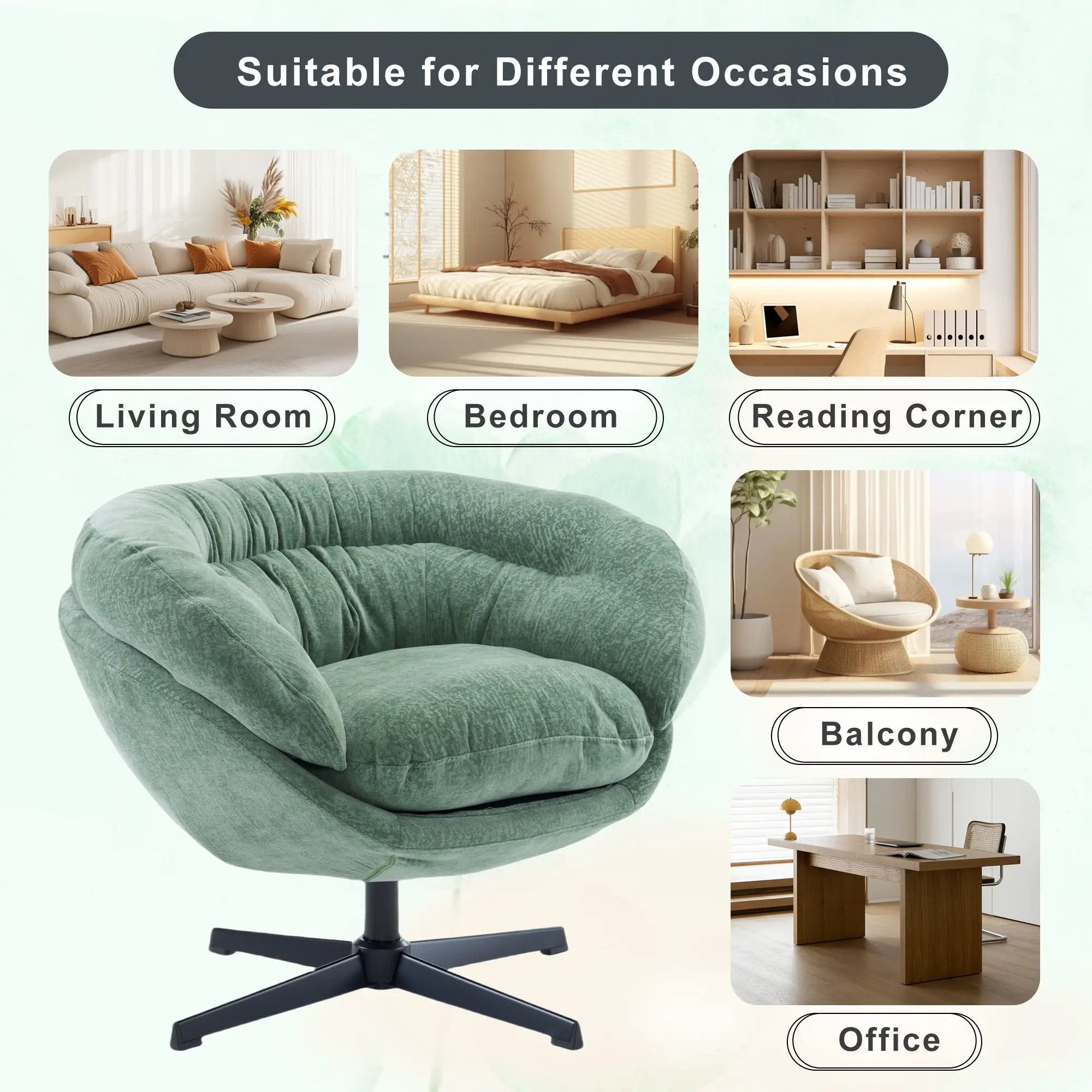 Modern Office Chair With 360 Degree Swivel by HouseOfZazla