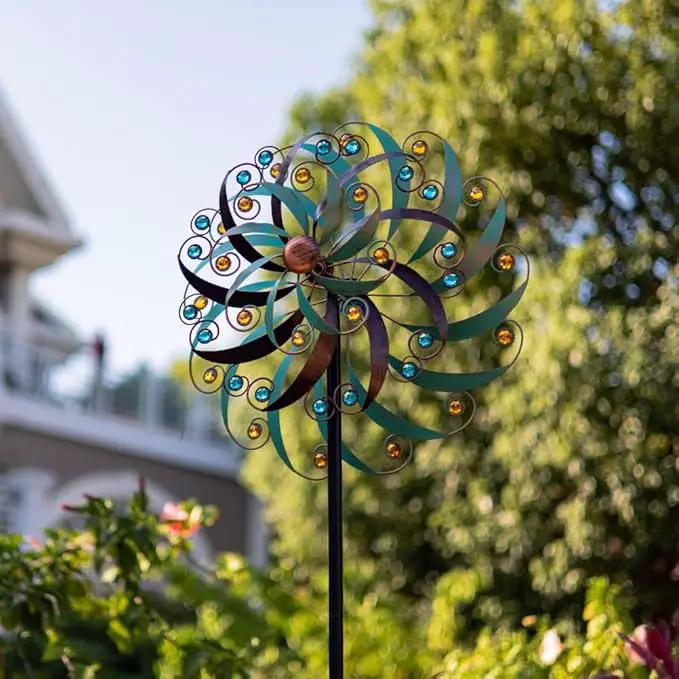 Stargarden Large Metal Wind Spinners for Outdoor, Metal Yard Art Wind Sculptures & Spinners for Yard and Garden Decorations (20x80 Inches) by GreenHaven Gardens