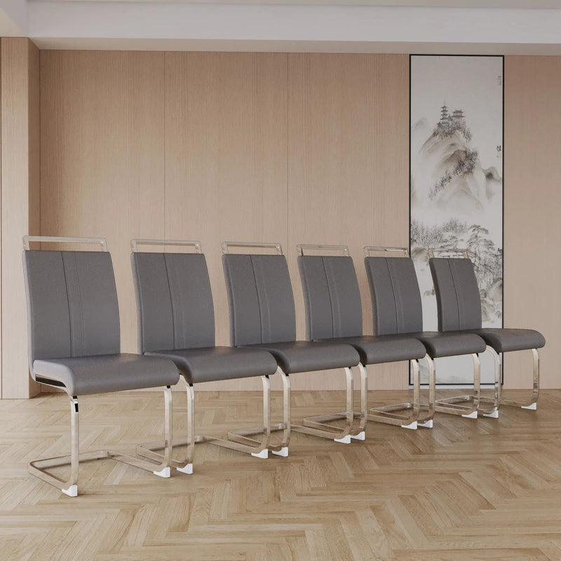 Modern Dining Chairs With Padded Seat, High Back