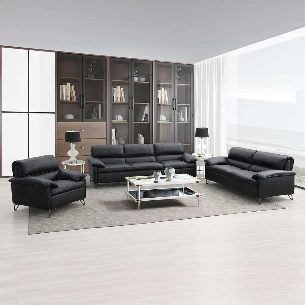 Eilene - Sofa - Black Top Grain Leather by Unique Piece Furniture