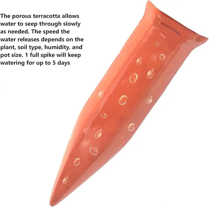 Terracotta Plant Self Watering Spikes - Set of 3 Terracotta Self Watering Bulbs, Self Watering Stakes, Self Watering Globes for Pot Plants (Frogs Painted, Large) by GreenHaven Gardens