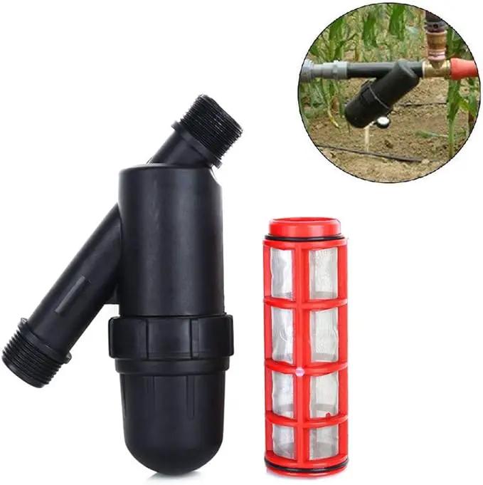 Estink Irrigation Filter, 3/4in Screen Irrigation Filter Y Water Filter Strainer Stainless Steel Screen Inline Filter Mesh Conditioning Strainer 120 PSI for Garden Greenhouse Agricultural by GreenHaven Gardens
