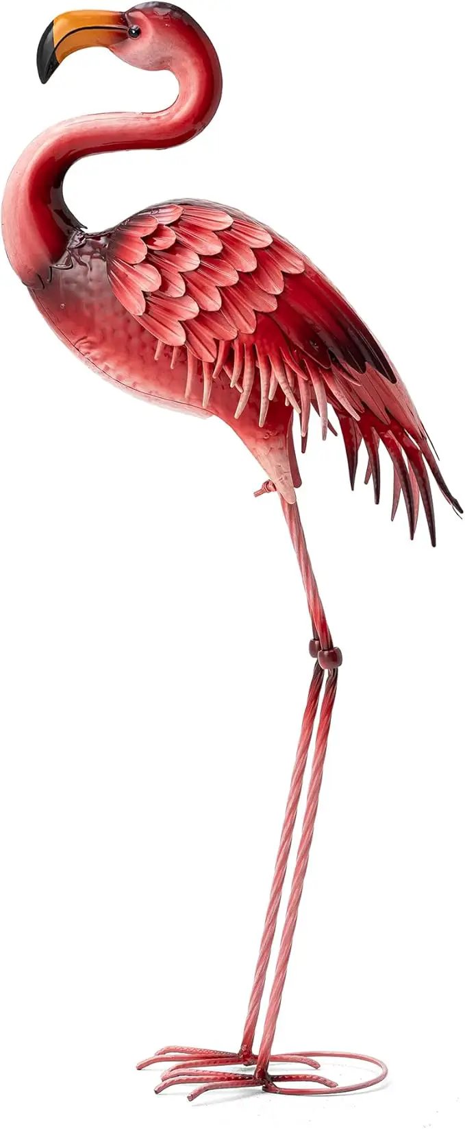 Glitzhome Metal Standing Flamingo Garden Statue with Stakes Outdoor Decorative Sign, 36.25" H by GreenHaven Gardens
