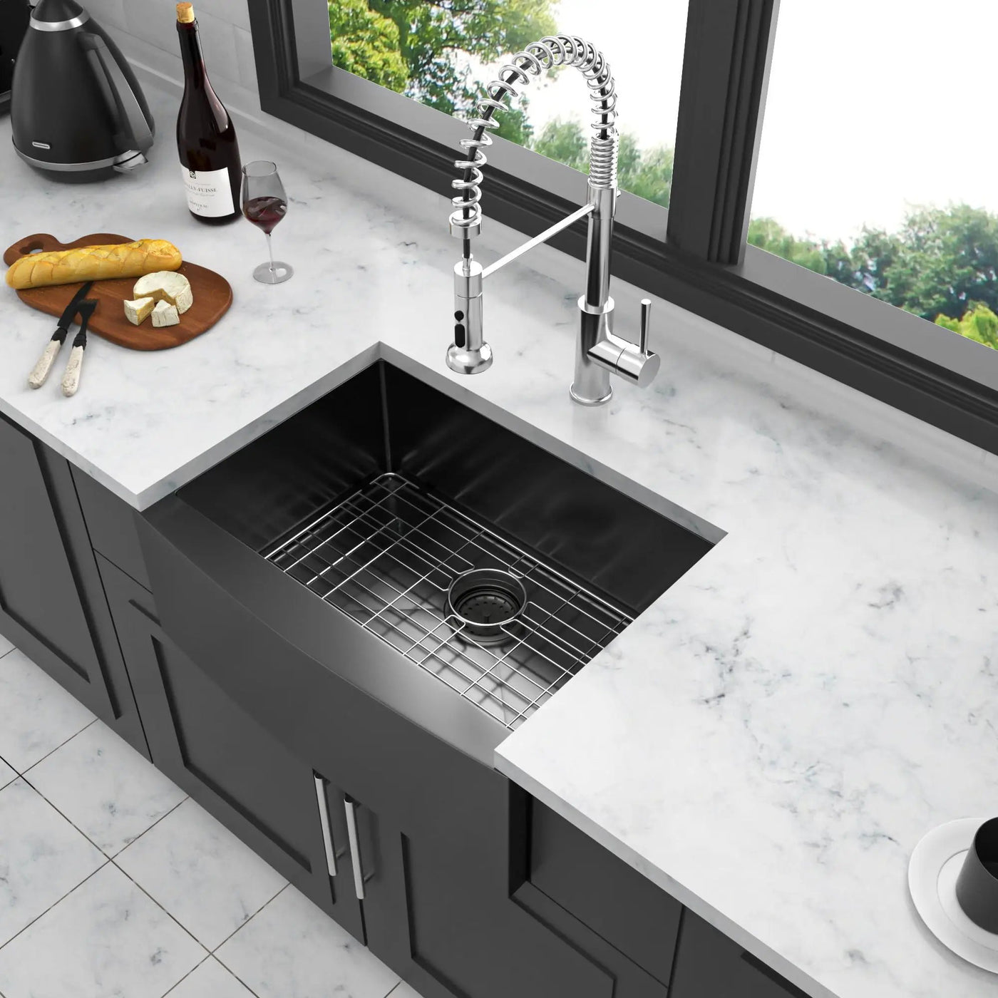 Farmhouse Kitchen Sink, Stainless Steel, Apron Front by HouseOfZazla