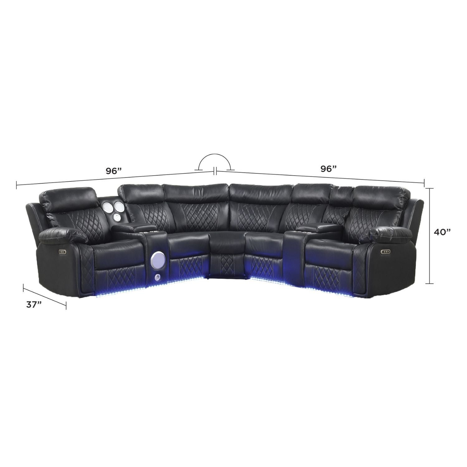 Lacrosse - Power Reclining Sectional Sofa by HouseOfZazla