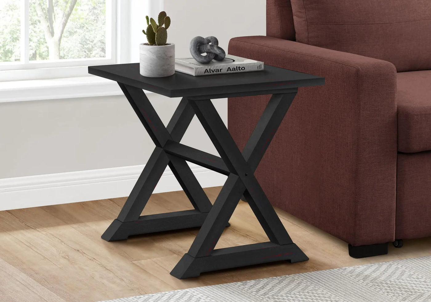 Compact Accent End Table, Square, Transitional by HouseOfZazla