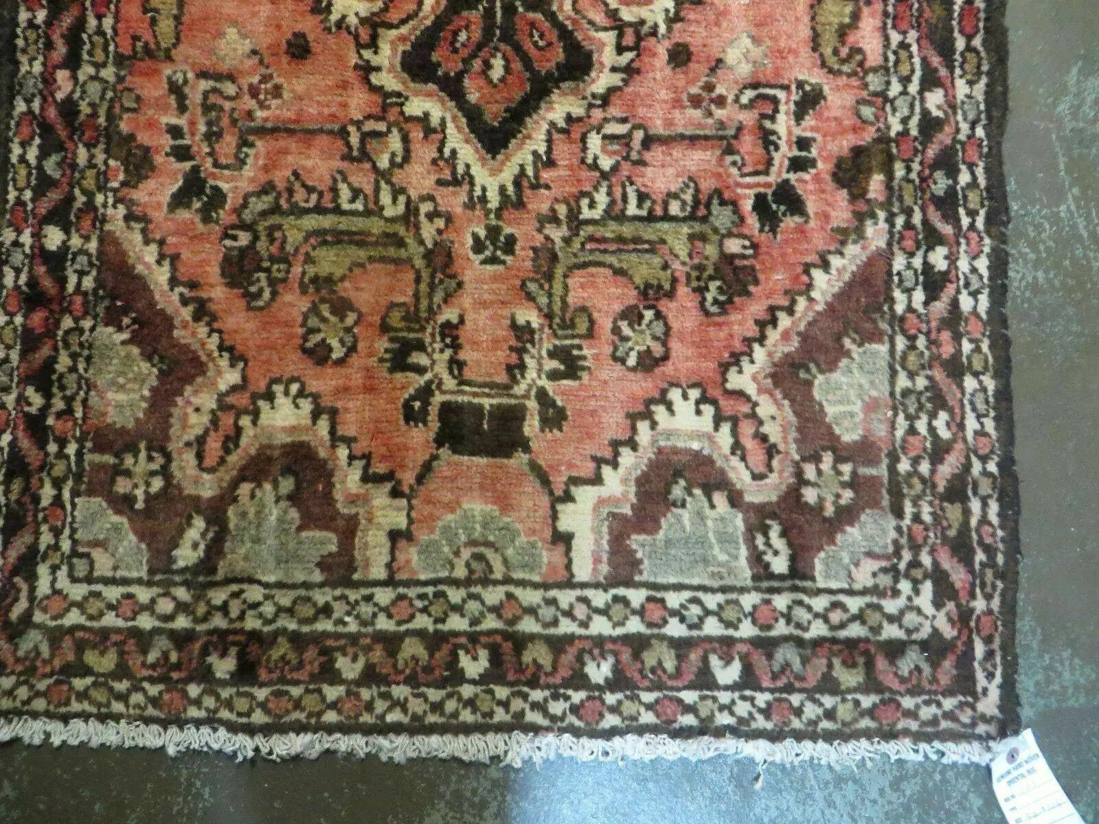 Persian Runner Rug 3.8 x 10, Red, Vintage by Jewel Rugs