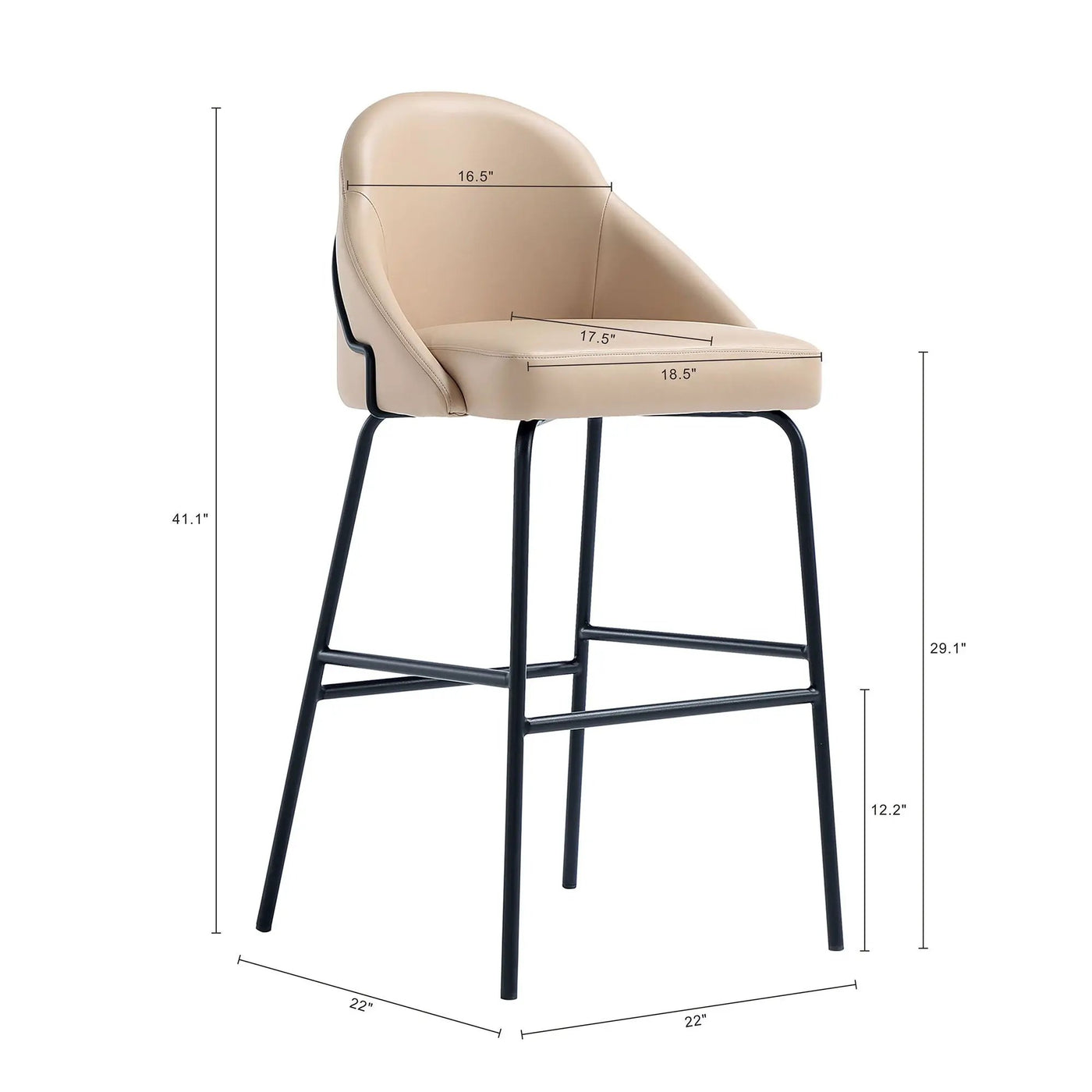 Gracie - Upholstered Barstool by HouseOfZazla