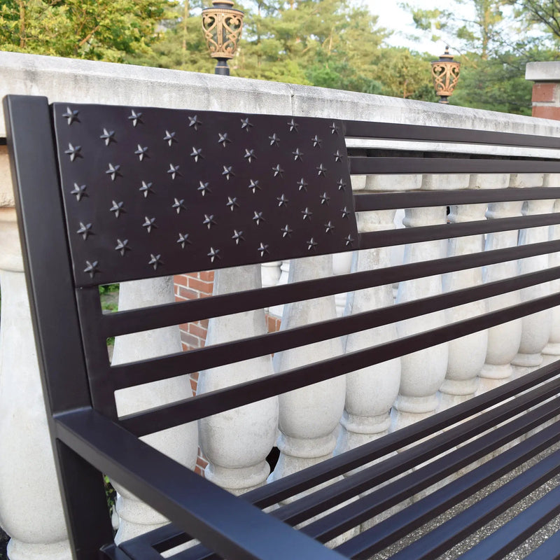Steel Patio 50-in American Pride Bench in Coffee Finish by Sharicks