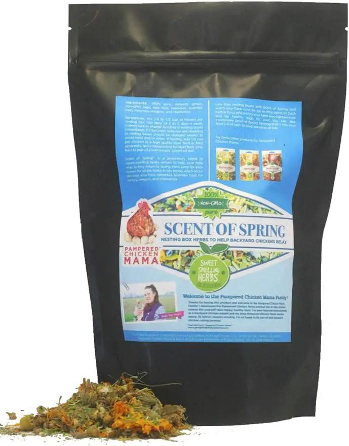 Nesting Herbs for Backyard Chickens 8 pounds - Scent of Spring - Keep Laying Hens Happy, Healthy and Relaxed by GreenHaven Gardens