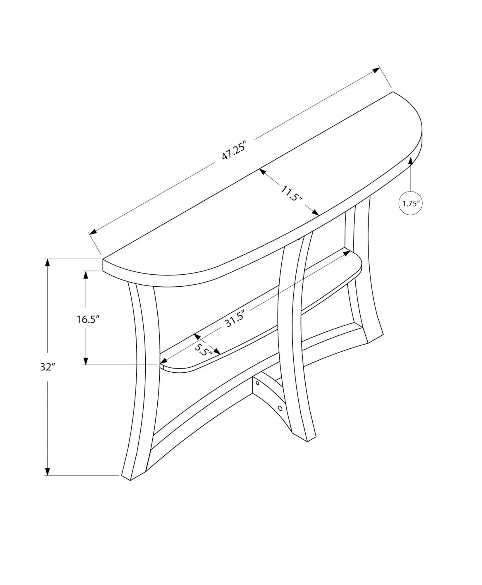 Accent Console Table For Entryway, Stylish - Taupe by Unique Piece Furniture