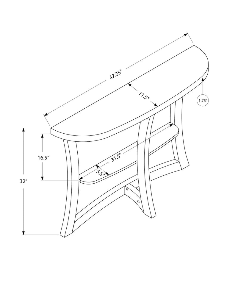 Accent Console Table For Entryway, Stylish - Taupe by Unique Piece Furniture