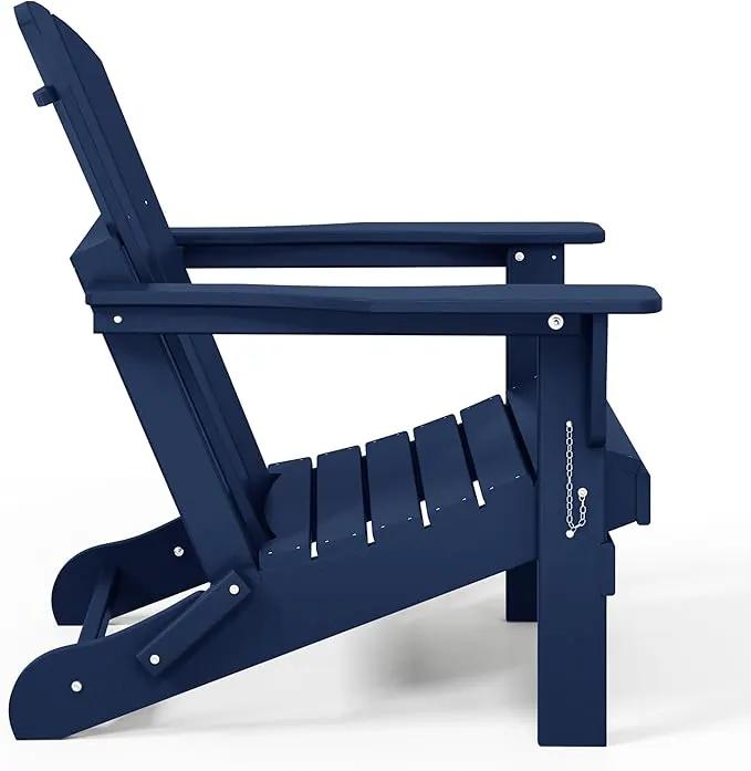 Westin Outdoors Laguna WO Home Outdoor Adirondack Folding Chair Lounger Seat Traditional Retro Home Furniture for Beach, Balcony, Backyard, Lawn, Patio, Pool, Deck, Garden (Navy Blue) by GreenHaven Gardens