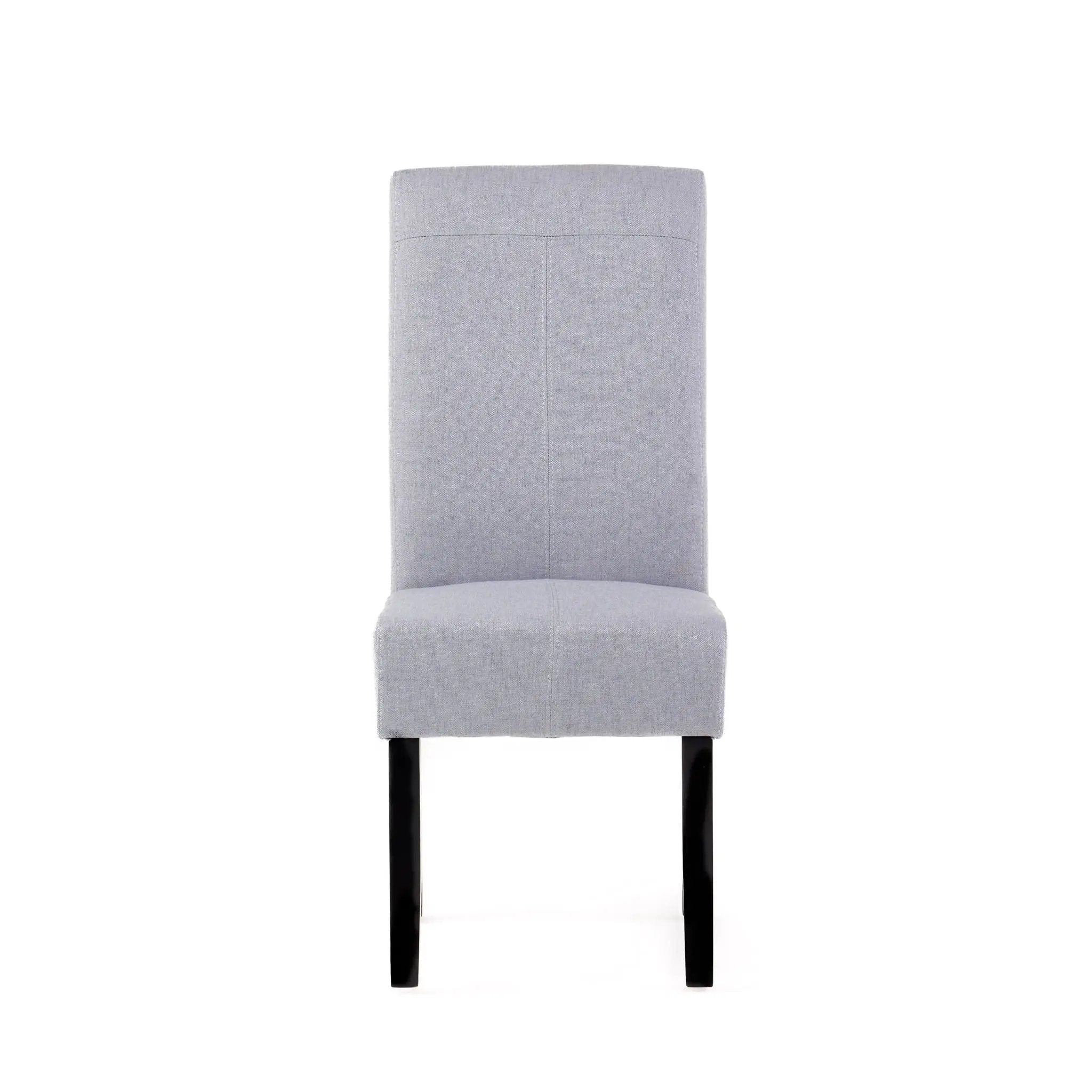 Amaranthine Upholstered Dining Chair With High Back And Wood Legs (Set of 2) - Light Gray by HouseOfZazla