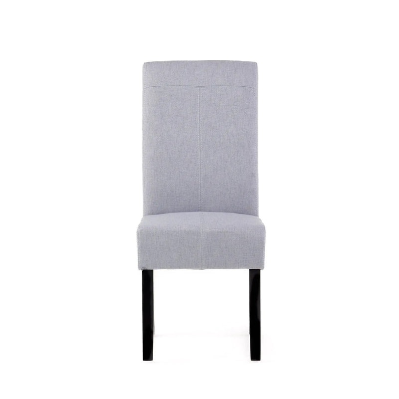 Amaranthine Upholstered Dining Chair With High Back And Wood Legs (Set of 2) - Light Gray by HouseOfZazla