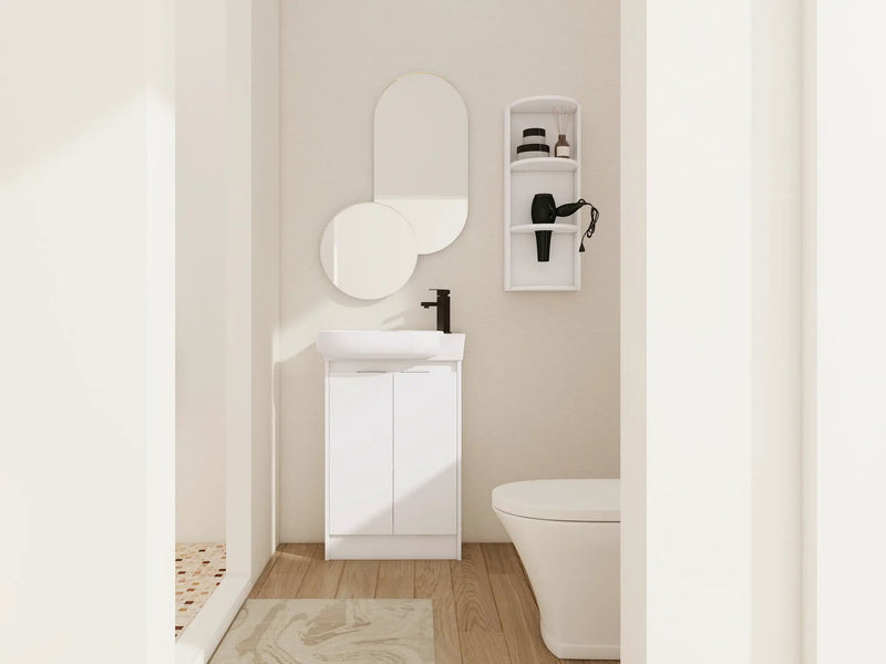 23" Freestanding Bathroom Vanity with Sink and Storage Rack by HouseOfZazla
