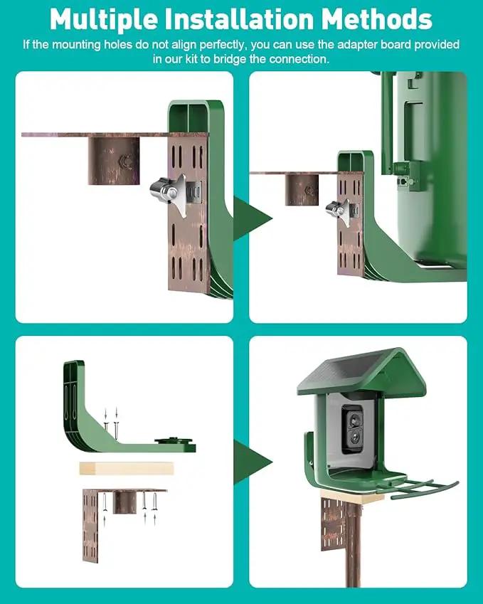 Bird Feeder Pole – 75 Inch Height Bird House Pole with 1-Inch Dia Heavy Duty for Birdfeeders, Feeding Stand with Mount Kit for Outdoor, Slip-Fit Connection, Copper Brushed by GreenHaven Gardens