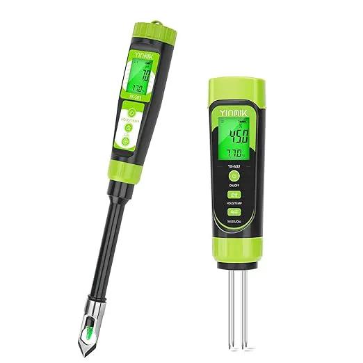 Digital Soil pH Moisture Tester,Plant Moisture pH Meter for Soil and Water,Great Soil Test Kit for Gardener,Digital 4 in 1 Soil Temp Moisture pH EC Tester for Lawn,Indoor&Outdoor Plant,Potting,Farm by GreenHaven Gardens