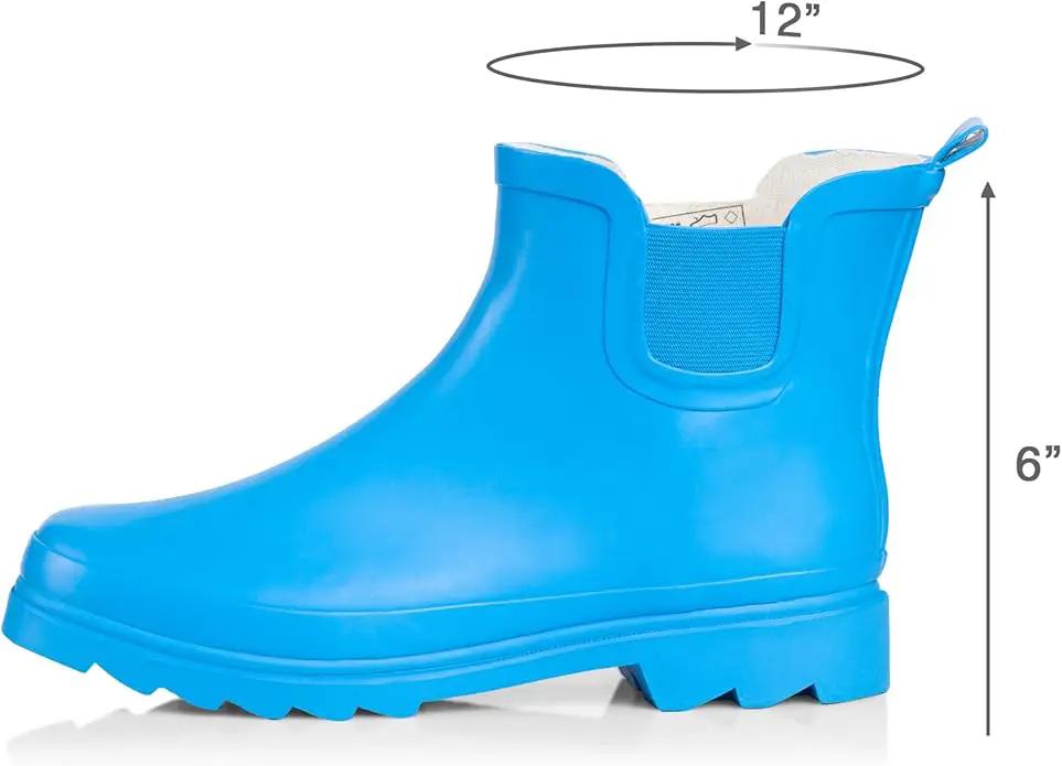 NORTY - Womens Ankle Rain Boots - Ladies Waterproof Winter Spring Garden Boot runs ½ size large by GreenHaven Gardens