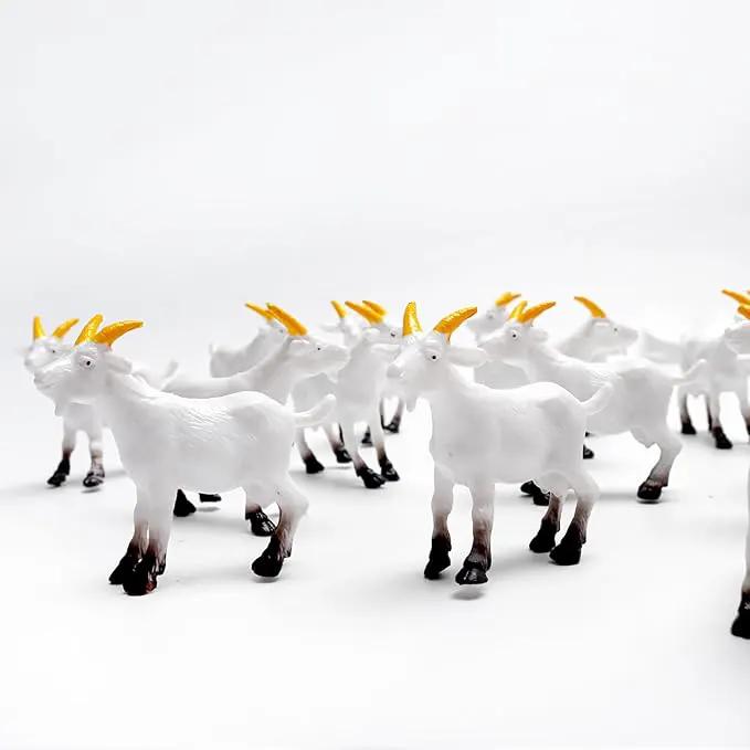 Aydinids 25 Pcs Miniature Goat Figurines Mini Resin Lamb Miniature Lamb Figure Plastic Farm Animal Model for Succulent Planter Moss Landscape DIY Terrarium Fairy Garden by GreenHaven Gardens