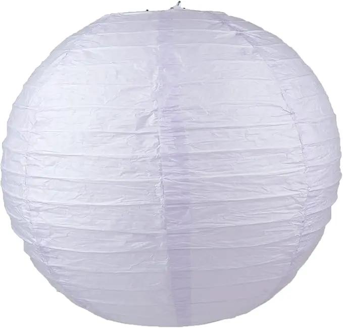 WYZworks - Round Paper Lanterns 10 Pack (Light Lavender, 14") - Hanging Paper Lanterns Lamp for Wedding, Birthday, Party and Home Decorations with 8", 10", 12", 14", 16" Option by GreenHaven Gardens