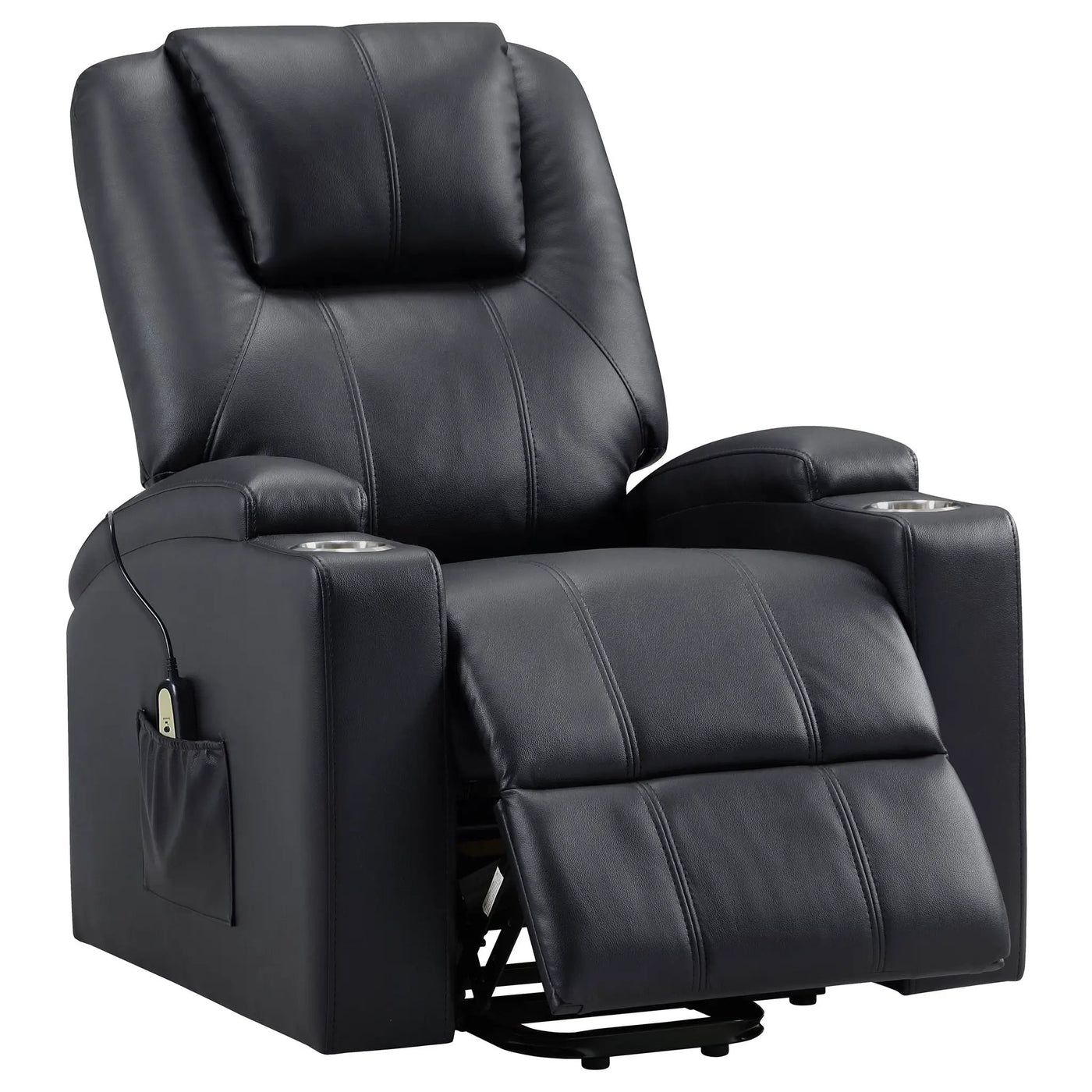 Macklin - Power Lift Massage Recliner With Heat And Dual Cupholders by Unique Piece Furniture