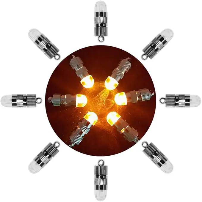 SumDirect Pack of 12 LED Mini Non-Blinking Lights for Paper Lanterns Balloons Floral Wedding Halloween Christmas Party Decoration Centerpieces (12, Orange Yellow) by GreenHaven Gardens