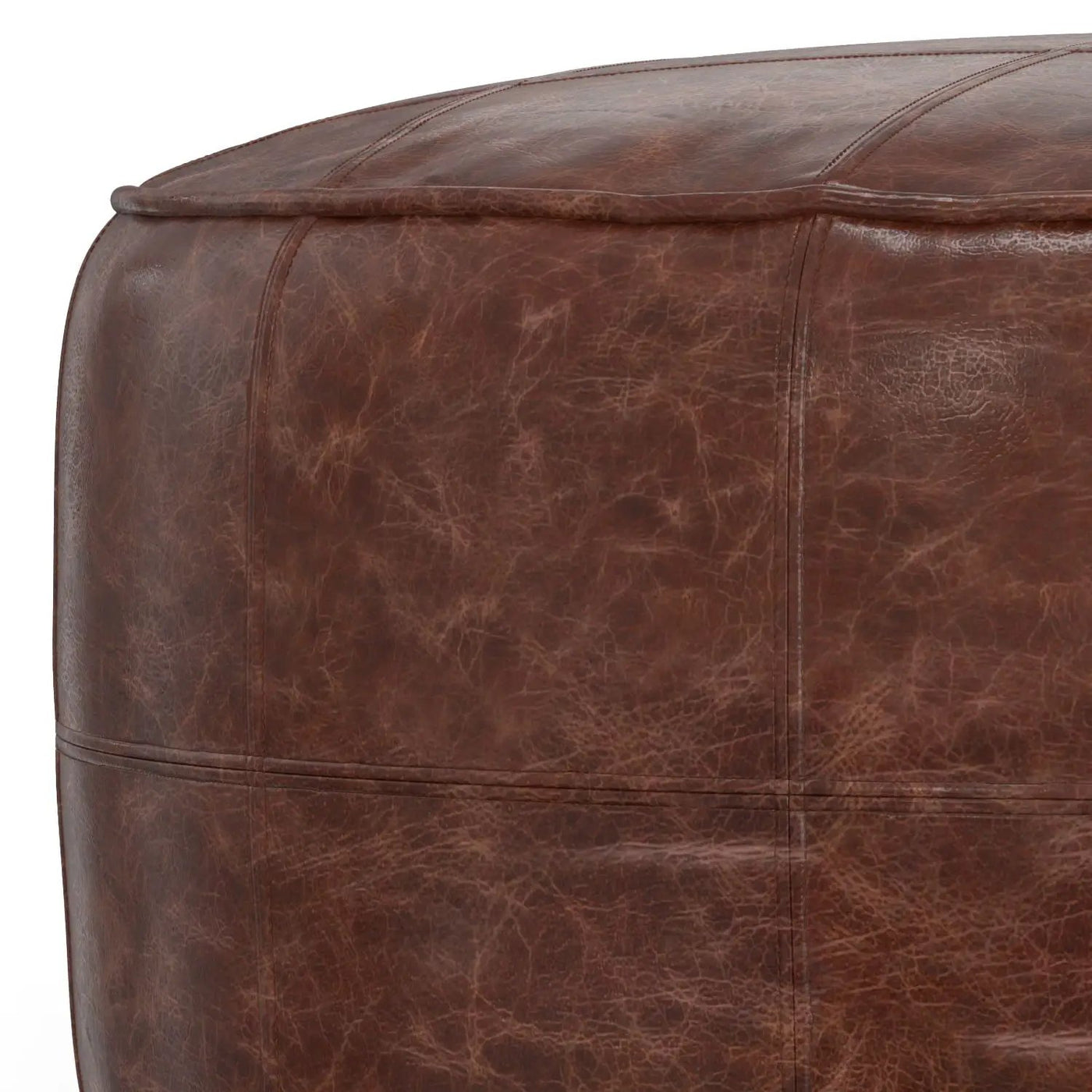 Connor - Handcrafted Round Pouf by HouseOfZazla