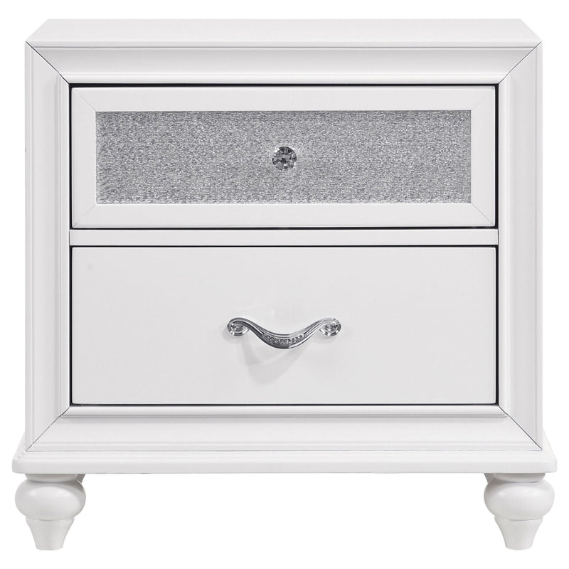 Barzini - 2 Drawer Nightstand Storage - White