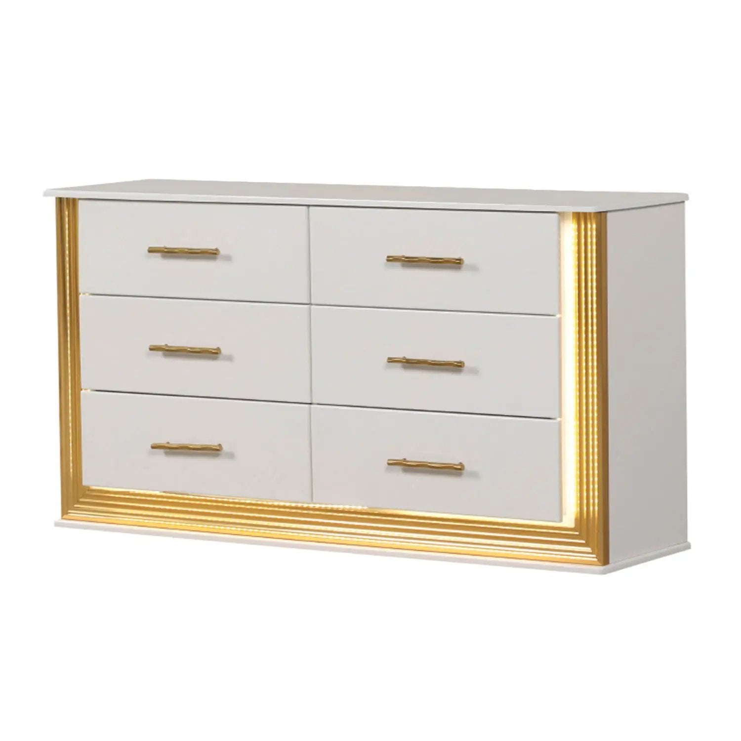 Obsession - 6 Drawer Dresser - White by HouseOfZazla
