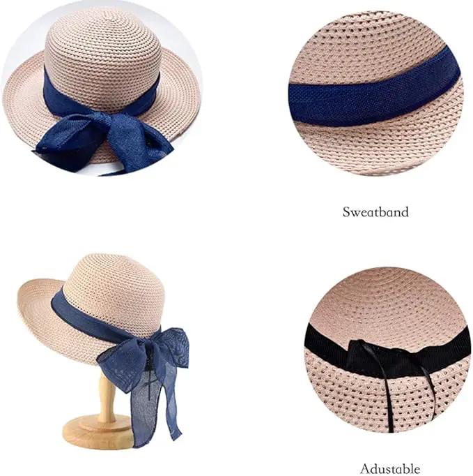 Cyiecw Women Floppy Sun Hats Fashionable Summer Wide Brim Cap BeachStraw Hat UV UPF50 Travel Packable Cotton by GreenHaven Gardens