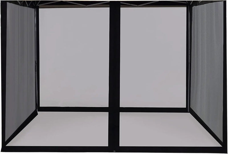 10'x10' Mosquito Netting for Patio with Zipper, Outdoor Replacement Mesh Sidewall Netting for Porch/Patio/Canopy/Gazebo (Mosquito Netting Only, Black) by GreenHaven Gardens