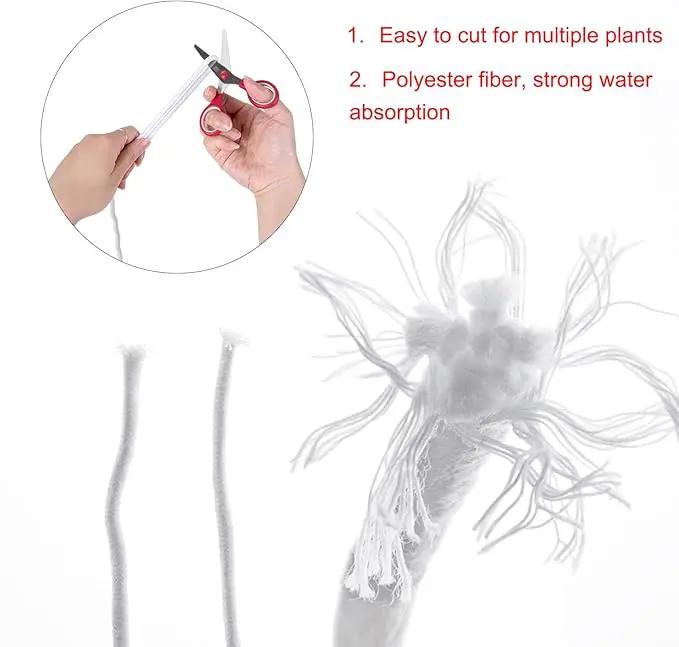 ORIMERC 200 feet 1/5 inch Self Watering Capillary Wick Cord Vacation Plant Sitter DIY Hydroponic Wicking Rope Seeds Start Planter Pot Automatic Potted Flower Passive Lazy Waterer String System Device by GreenHaven Gardens