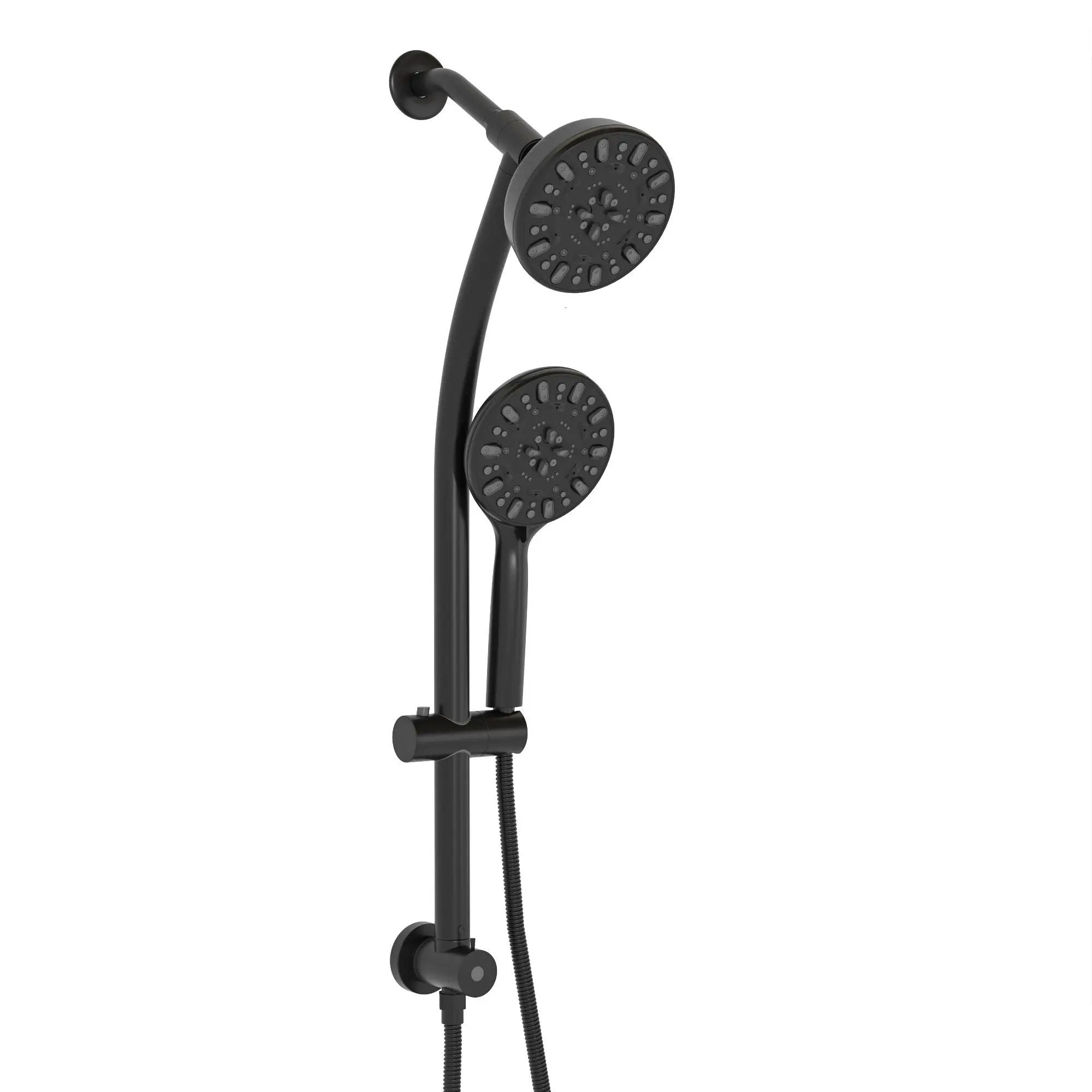 Multi Function Dual Shower Head Shower System With 4.7" Rain Showerhead, 7 Function Hand Shower, Adjustable Slide Bar by HouseOfZazla