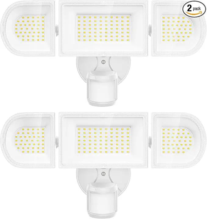 150W Motion Sensor Lights Outdoor for Outside, 15000LM LED Flood Lights Outdoor Wired Dusk to Dawn, Exterior Security Floodlight Fixture Waterproof IP65, Outdoor Lighting for House, Garage 2 Pack by GreenHaven Gardens