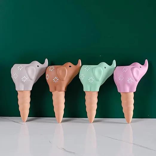4 Pack Plant Watering Devices, Elephant Shape Terracotta Watering Spikes, Vacation Self Watering Planter Insert, Automatic Plant Waterer for Indoor Outdoor Plants by GreenHaven Gardens