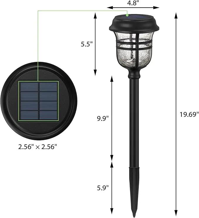 XMCOSY+ Solar Pathway Lights Outdoor, High Lumens LED Garden Lights with 2 Lighting Modes, Solar Powered Light, IP65 Waterproof Auto ON/Off for Yard Walkway Driveway Decor (Warm & Cool White) by GreenHaven Gardens