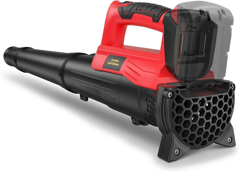 Cordless Leaf Blower for Milwaukee 18V Battery, 450CFM Electric Leaf Blower with 130MPH, Copper Motor, Handheld for Lawn Care, Yard (Battery Not Included) (Red) by GreenHaven Gardens