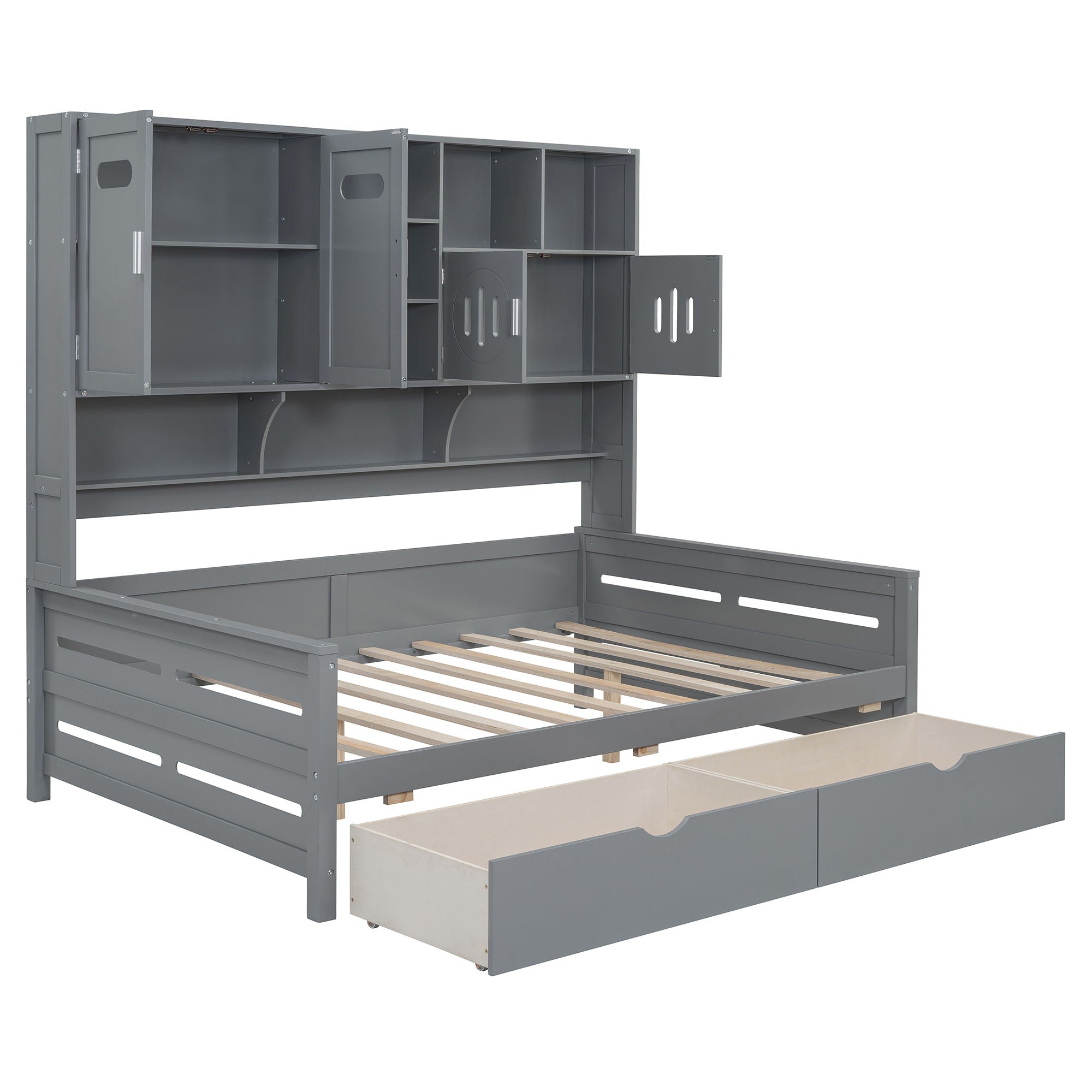Daybed With All-In-One Cabinet And Shelf by HouseOfZazla