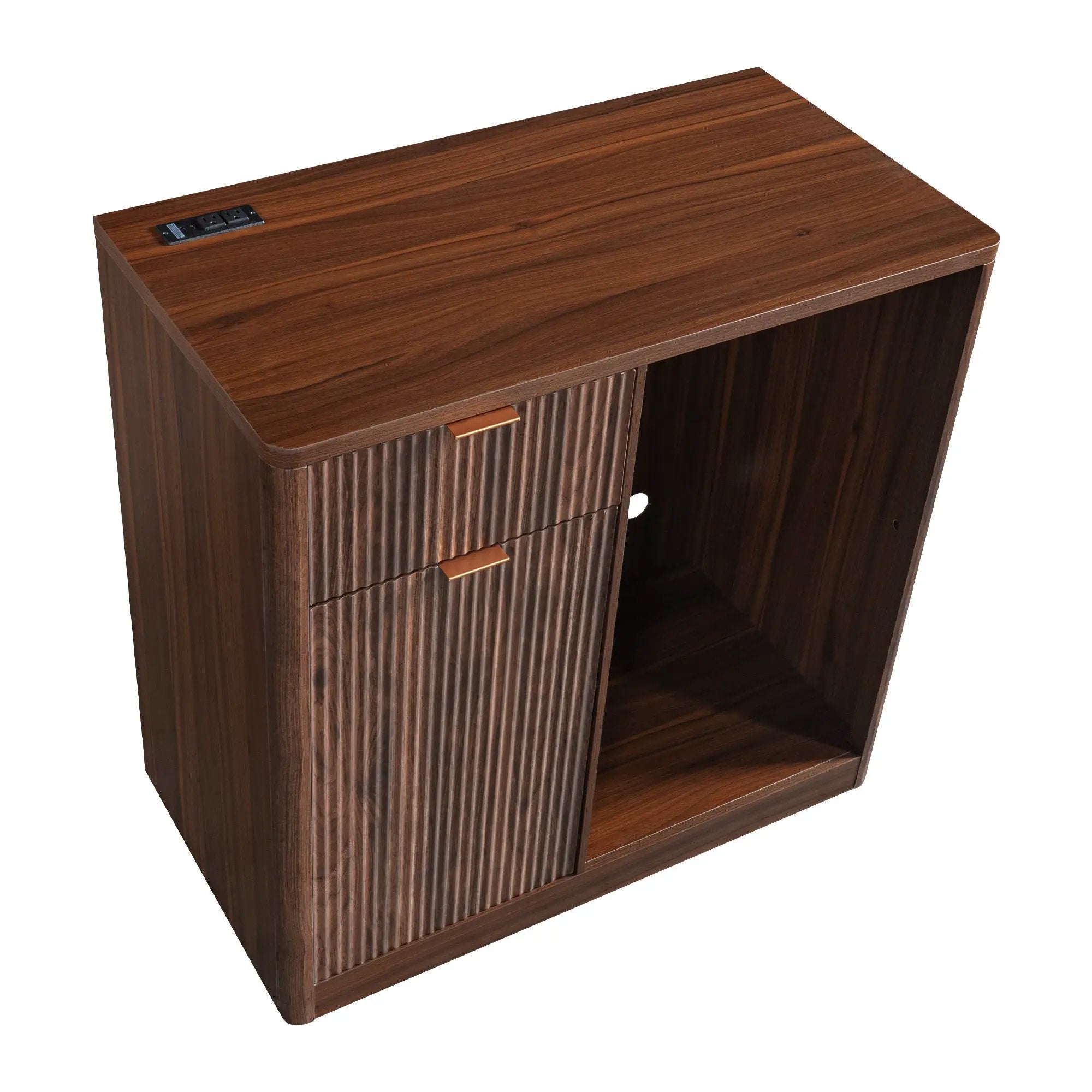 K&K 2-Piece Coffee Bar Cabinet with Fridge Space by HouseOfZazla