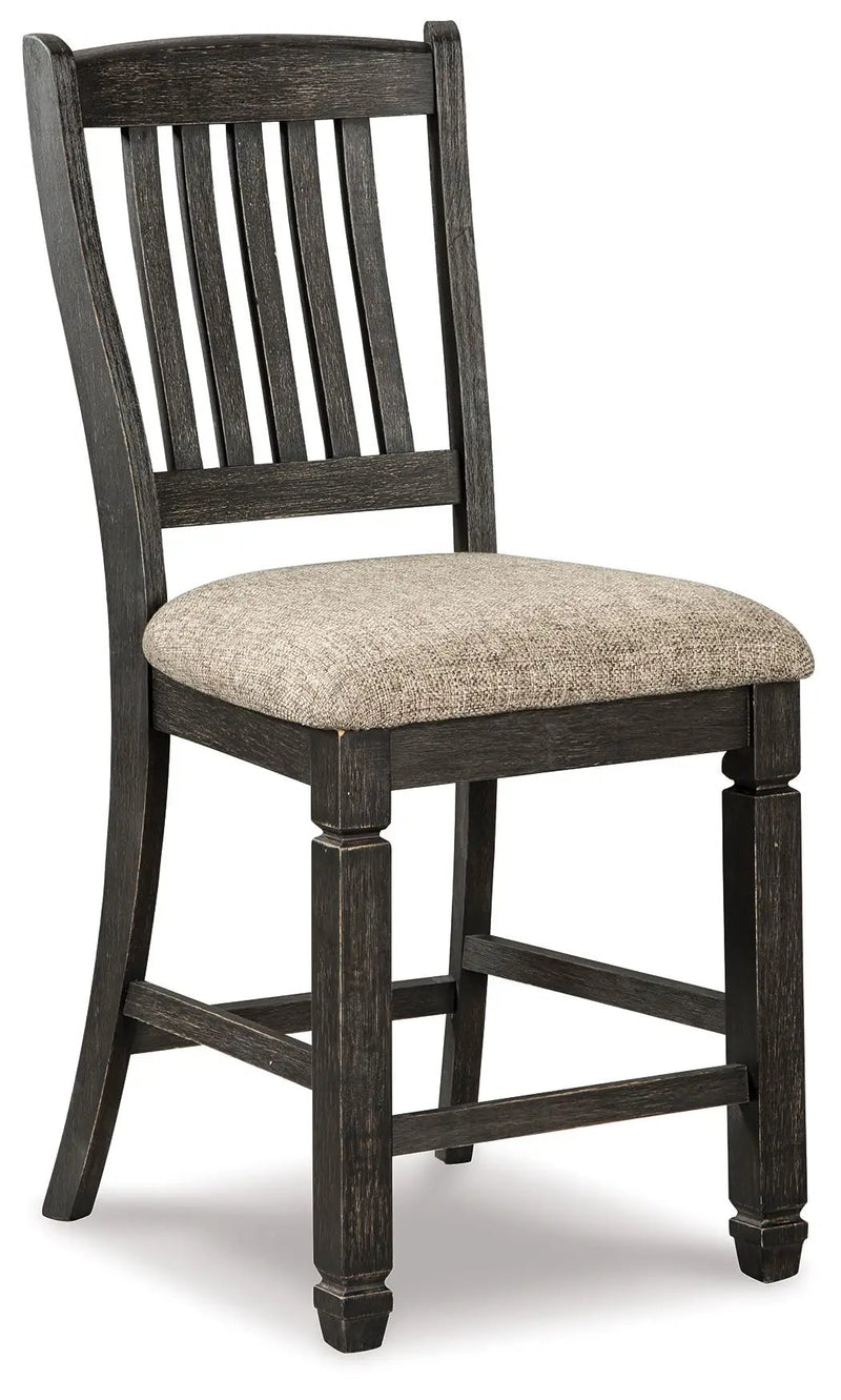Tyler Creek - Upholstered Barstool (Set of 2) - Black / Grayish Brown by Unique Piece Furniture