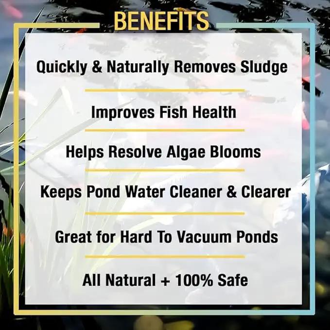 MICROBE-LIFT MLXSA5G Sludge-Away Pond and Outdoor Water Garden Sludge and Muck Remover, Safe for Live Koi Fish, Plant Life, and Decor, 5 Gallons by GreenHaven Gardens