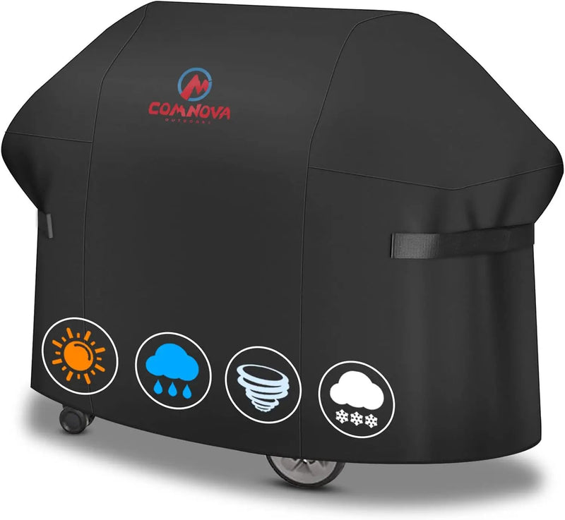 Comnova Grill Cover 65 Inch - 7131 BBQ Cover for Weber Genesis 400 Series and 4 Burner Gas Grill, 600D Heavy Duty & Waterproof Cover for Weber Genesis E435, E410, E440 (Not Fit 2022 Genesis E-435) by GreenHaven Gardens