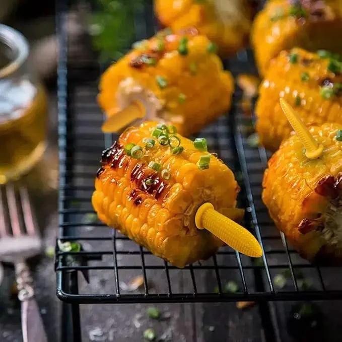 Corn on The Cob Holders, Stainless Steel Heat Resistant Non Slip Barbecue Corn Prongs Skewers for BBQ, Cooking, Birthday Party (20,3.54IN) by GreenHaven Gardens