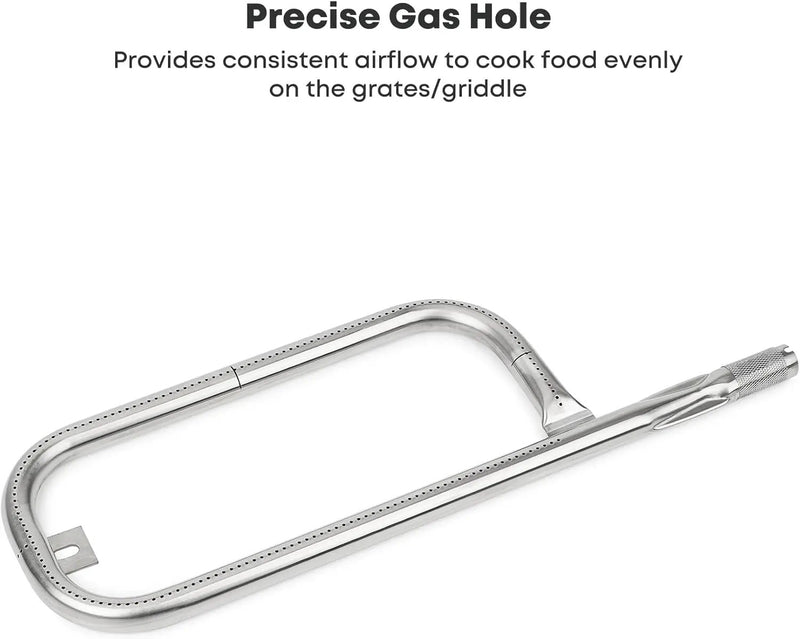 Stanbroil 17 Inch Grill Burner Tube for Weber Q1200, Q1000, Q100, Q120, Baby Q Gas Grill, 304 Stainless Steel 69957 Burner Tube for Weber 386001, 386002, 516002, 516001, 50060001, 51060001 by GreenHaven Gardens